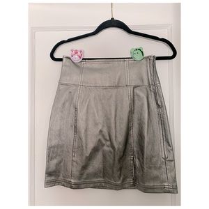 Free People holding into a dream metallic skirt